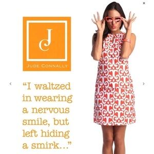 Jude Connally Mary Pat Ikat geo Print sleeveless red retro a line mini Dress  S